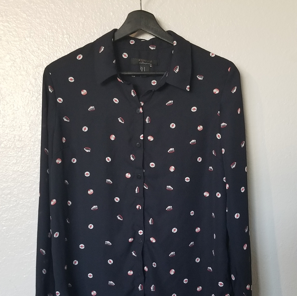 Nautical Button Down Dress Shirt